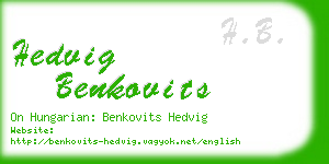 hedvig benkovits business card